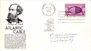 #1112 Atlantic Cable– Anderson Cachet Addressed to Anderson SCand