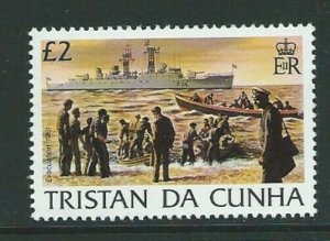 TRISTAN DA CUNHA SG360w 1983 £2 ISLAND HISTORY WMK CROWN TO RIGHT OF CA MNH