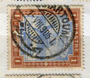 BRITISH EAST AFRICA PROTECTORATE; Early 1900s Came Rider used 1Pi. POSTMARK