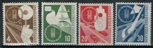 Germany 1953 MNH Stamps Scott 698-701 Exhibition of Transport Train Ship Airplan