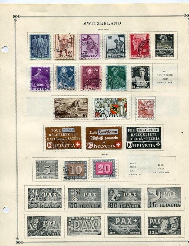 Scott Intl Stamp Album Pages (50 + 100 st) Switzerland  Good condition sp1216