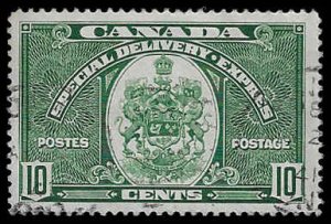 Canada #E7 Used; 10c Arms of Canada - Special Delivery (1939)