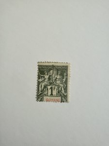 Stamps French Guiana Scott #49 h