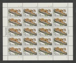 U.S. Scott Scott #2482 Bobcat Stamps - Mint NH Sheet