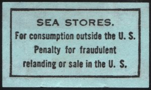 Cigarette Closure: Sea Stores Cigarettes: Black on Blue Used