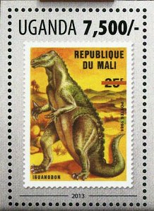 Dinosaurs Stamp Postage Stamp Iguanodon Brontosaurus S/S MNH #3131-3134