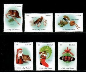 Liberia 1999 - Christmas Santa Clause - Set of 6 Stamps - MNH