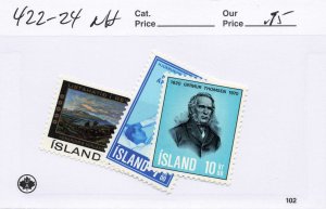 ICELAND  422-24   MNH