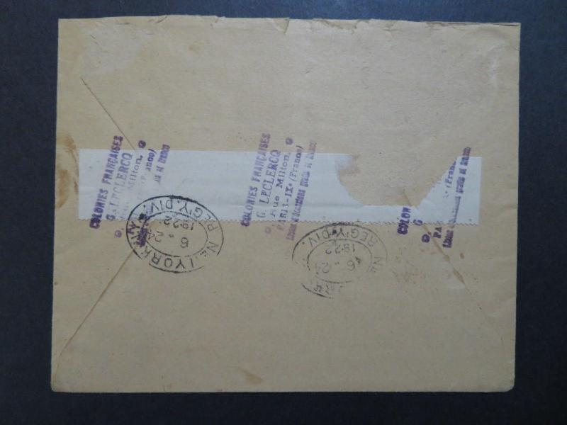 France 1922 Registered Commercial Cover to USA - Z8437