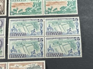 SOUTHERN RHODESIA # 74-78-MINT/NEVER HINGED--COMPLETE SET OF BLOCKS OF 4--1953