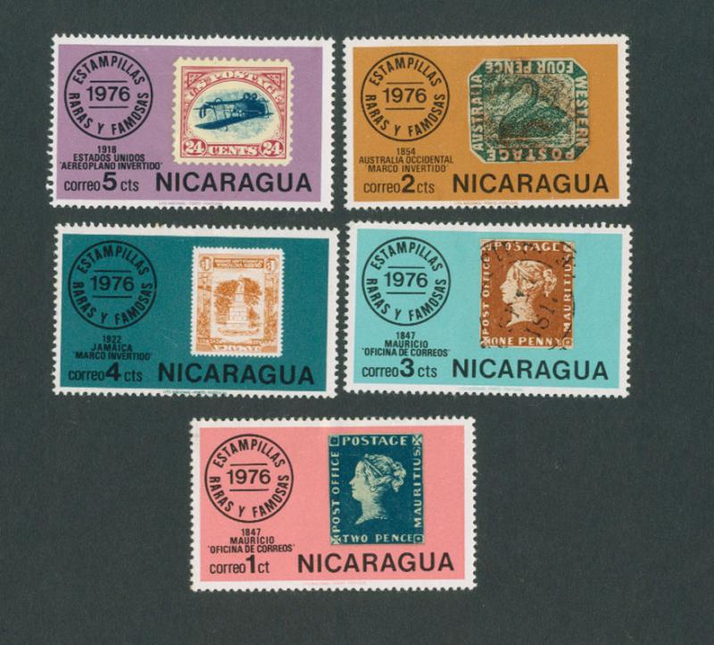 Nicaragua 1976 Postal anniversay set of 5   Mint Hinged