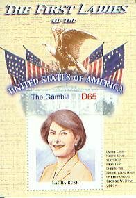 First Ladies-Laura Bush,  S/S 1 (GAMB07089)*