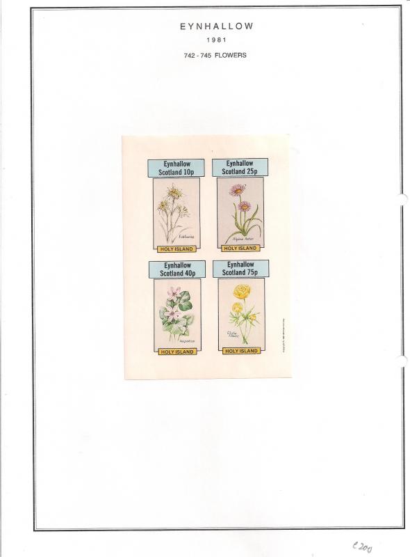 SCOTLAND - EYNHALLOW - 1981 - Flowers #2 - Imperf 4v Sheet - MLH