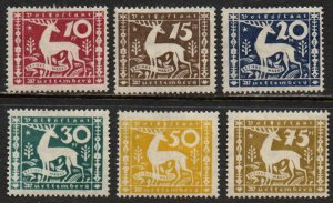 Wurttemberg Sc #O53-O58 Mint Hinged