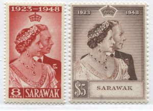 Sarawak KGVI 1948 Silver Wedding set mint o.g. hinged