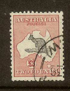 Australia, Scott #102, L2 Kangaroo and Map, Wmk 203, Used