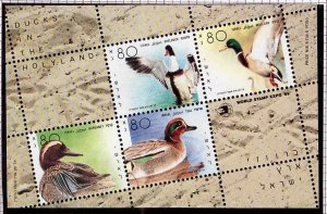 ISRAEL Scott 1025E MNH** Duck souvenir sheet