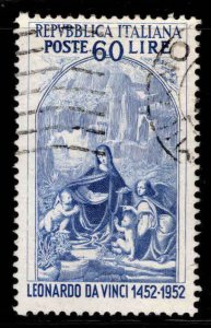 Italy Scott 601A Used  1952 Leonardo da Vinci stamp
