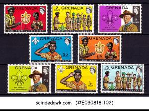 GRENADA - 1972 65th ANNIVERARY OF BOY SCOUTS - 8V - MINT NH