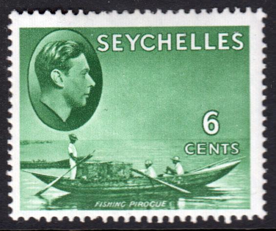 Seychelles KGVI 1938 6c Greyish-Green SG137a Mint Hinged