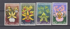 J48623 J L,Stamps 1971 cayman islands set mnh #287-90 flowers
