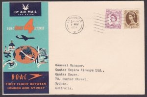 GB 1959 BOAC first flight cover to Sydney, Australia.......................a2305