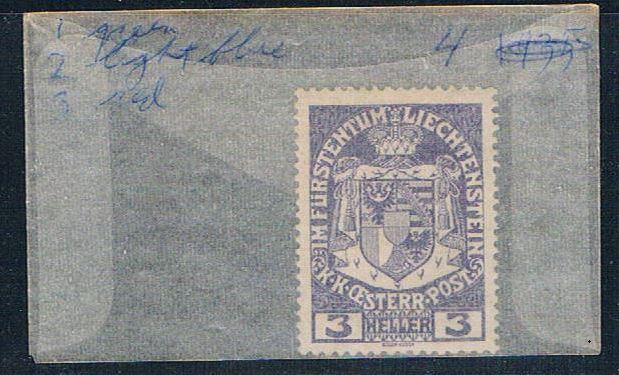 Liechtenstein 4 Unused Coat of Arms 1917 (L0320)