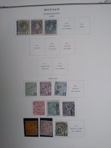 collection on pages Monaco to 1940 NF: CV $395