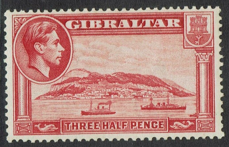 GIBRALTAR 1938 KGVI THE ROCK 11/2D PERF 13.5 