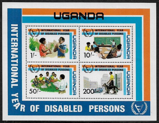 Uganda #326a MNH S/Sheet - Year of the Disabled