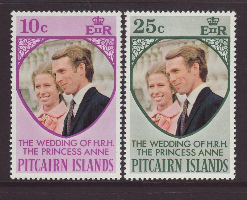 1972 Pitcairn Is Royal Wedding Set U/M