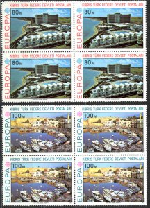 Turkey Northern Cyprus Sc# 41-42 MNH Block/4 1977 Europa