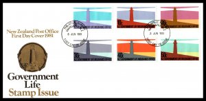 New Zealand OY51-OY56 Lighthouses U/A FDC