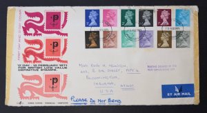 1971 England Airmail First Day Cover FDC D Day Bournemouth to IN USA