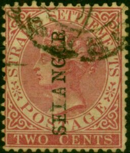 Selangor 1889 2c Pale Rose SG40 Type 32 Fine Used