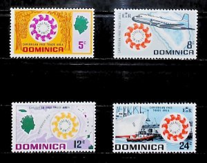 1969 British Colony Dominica Caribbean Free Trade Area MH* Full Set A23P20F12357-