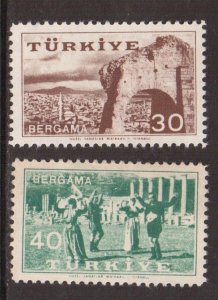 Turkey  #1244-1245  MNH  1957  kermis at Bargama