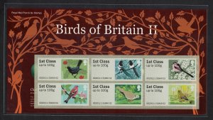 Great Britain Birds 'Post and Go' 6v 2nd Issue Presentation Pack 2011 MNH