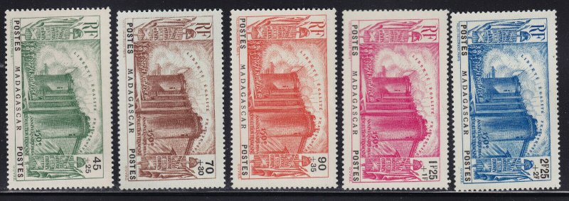 Madagascar scott # B3 - 7 VF OG lightly hinged nice color cv $ 48 ! see pic !