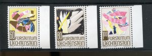 LIECHTENSTEIN SCOTT #1036/38 PEACE ON EARTH SET  MINT NH