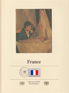 Unicef Proof Artwork  Flag Stamp  France