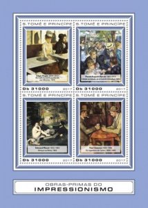 St Thomas - 2017 Impressionism - 4 Stamp Sheet - ST17411a