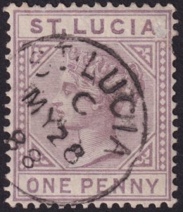 St Lucia 1883-1898 #27, 27a, 29, 31, 31a fvf u fvf