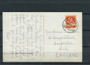 SWITZERLAND; 1922 early Photographic POSTCARD fine used item to Herpenden