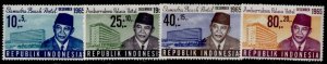 Indonesia B187-90 MNH Architecture, Samudra Beach Hotel, President Sukarno