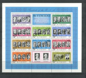 St. Vincent 444a MNH SPECIMEN OVERPRINT cgs