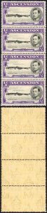 Ascension SG38 1/2d black and violet U/M (normal brown gum) Block Cat 32 pounds