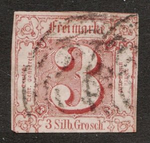 1859 Germany Thurn & Taxis Sc# 12 - 3 sgr - Used Cv$110