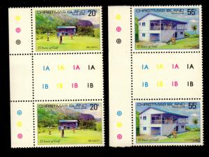 Christmas Island - Mint Gutter Pairs Scott #93-94 (Golf)