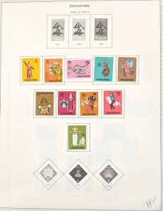 EDW1949SELL : SINGAPORE Nice collection of ALL DIFF. VF MOG Cplt sets. Cat $435.